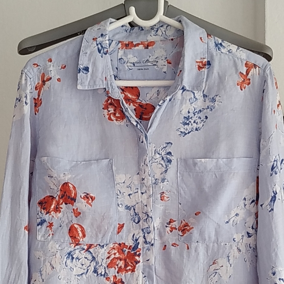 M&S Linen Button down Shirt - Picture 7 of 11
